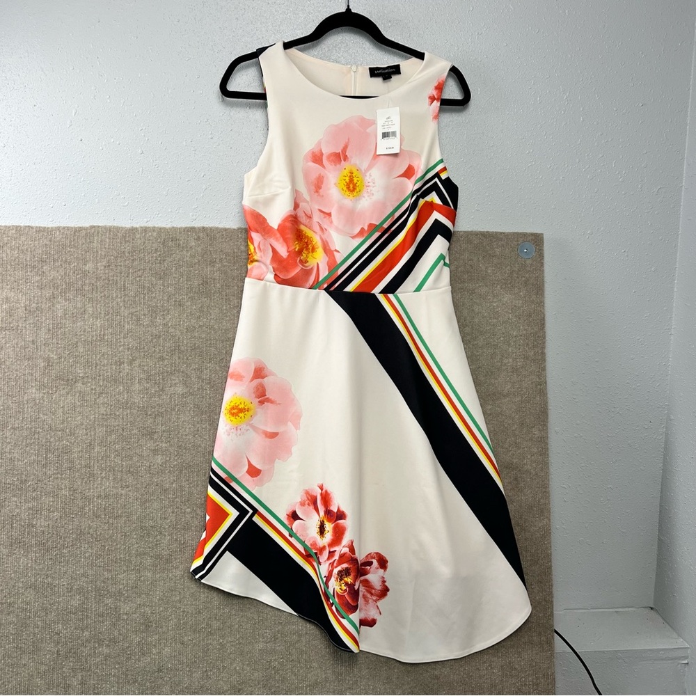 Indication Sleeveless Floral Retro High-Low Dress Women’s Size 6